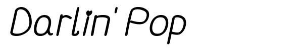 Darlin' Pop font preview